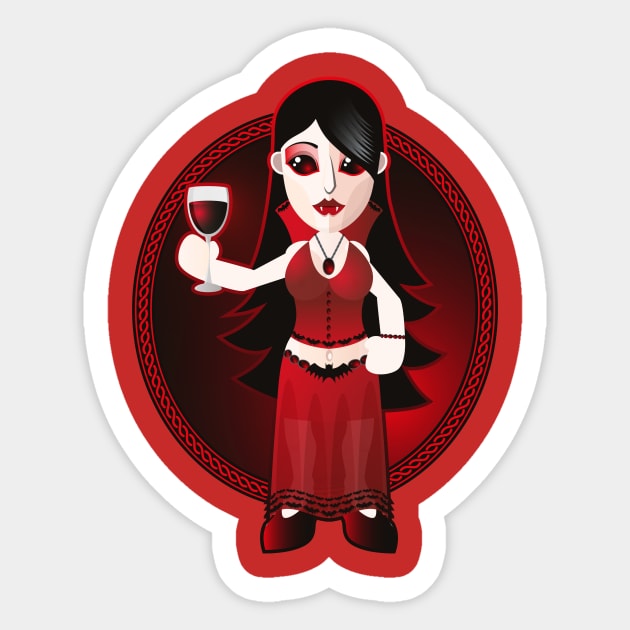 Vampire Sticker by krzykostrowski